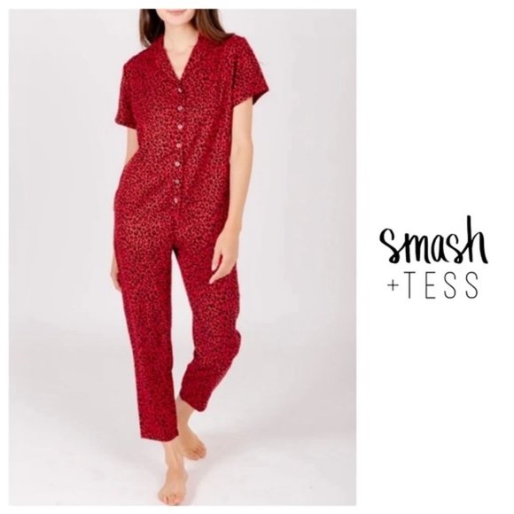 Smash + Tess Pants - SMASH + TESS • Roxy Romper in Roaring Red • Small